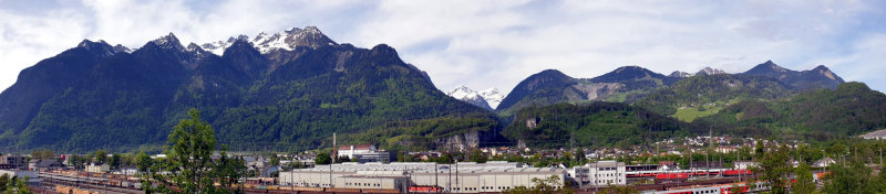 Blick auf die Berge von Bludenz