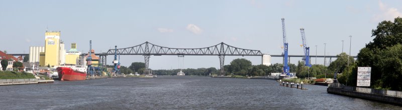 Blick auf die Rendsburger Hochbrücke Blick auf die Rendsburger Hochbrücke