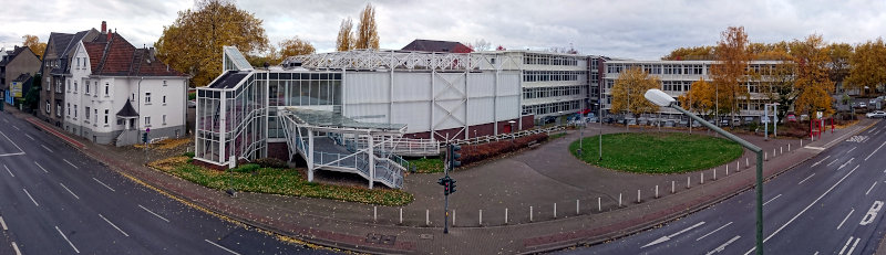 Blick aus unserem Zimmer des Brauhaus-Hotels in Bottrop