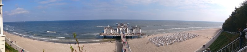 Sellin - Blick auf die Seebrücke an der Ostsee