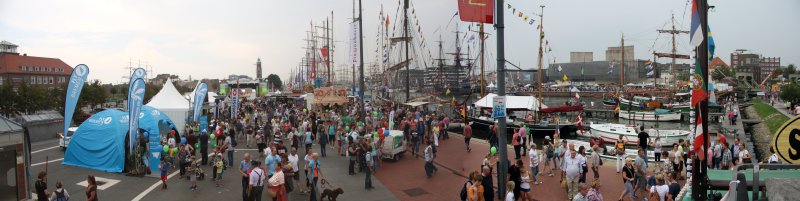 Blick über das Sail-Gelände am Neuen Hafen