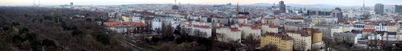 17.12.2014 - Wien - Blick vom Riesenrad im Prater auf die Stadt